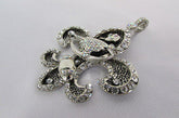 New Women Silver Metal Scarf Necklace Pendant Charm Fleur De Lis Bull Football - alwaystyle4you - 1